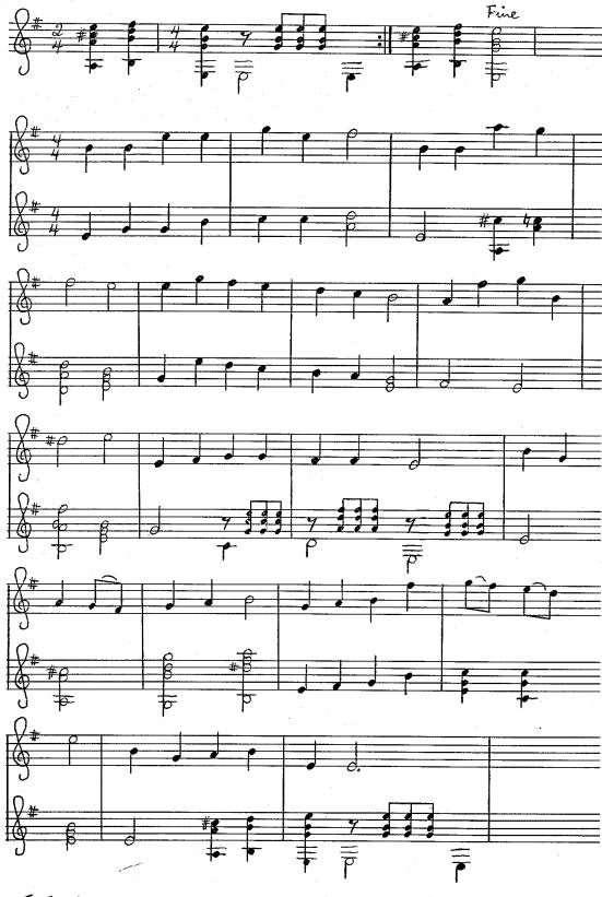Noten zum Lied Staunen