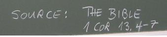 Source: 1 Cor. 13, 4-7 