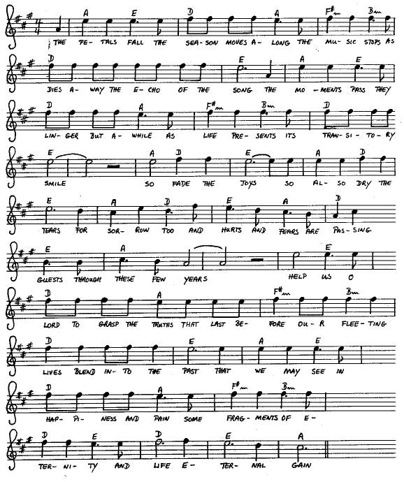 notes and chords of Things Seen ... and Unseen