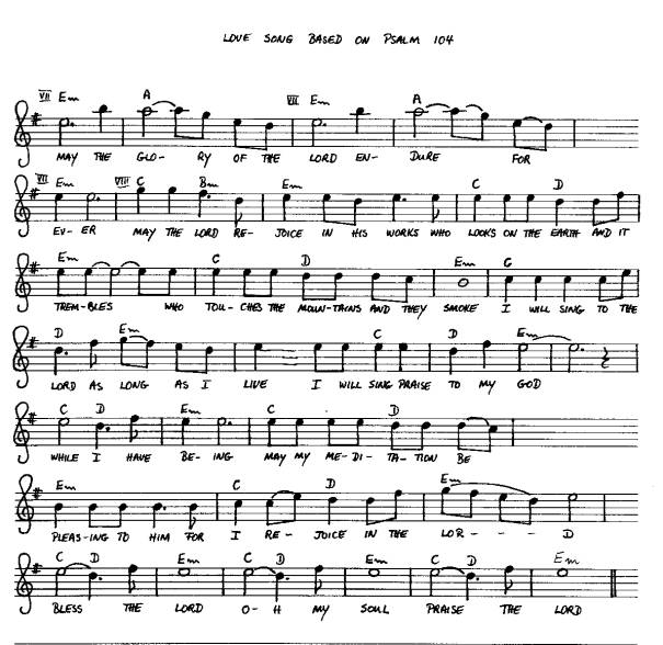 Noten und Akkorde für Psalm 104