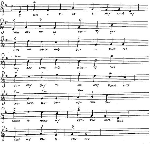 Noten und Akkorde von My Piney Wood