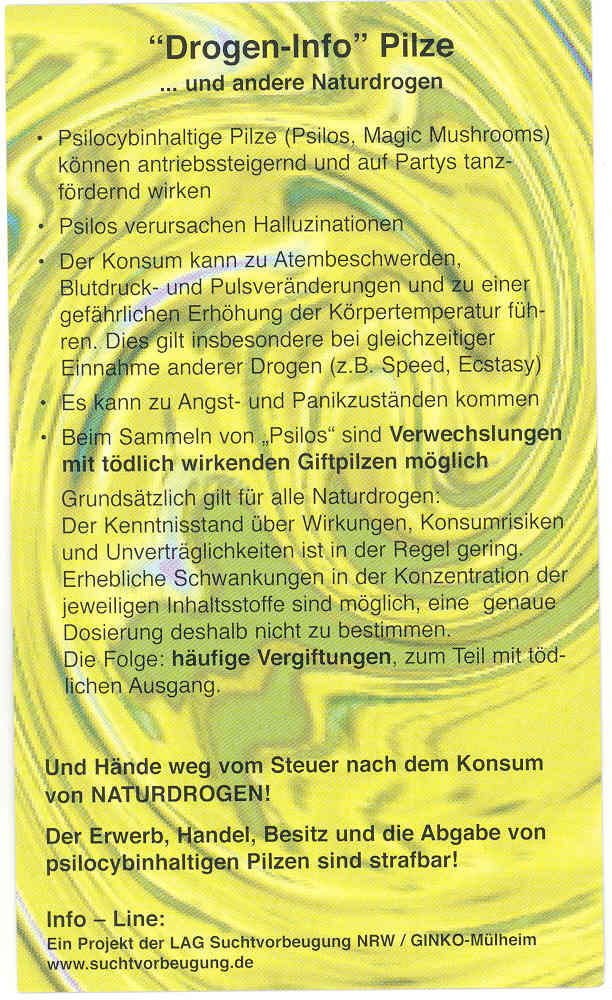 Drogen-Info - Pilze 