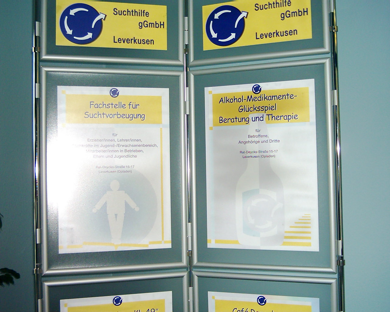 Plakat der Suchthilfe
