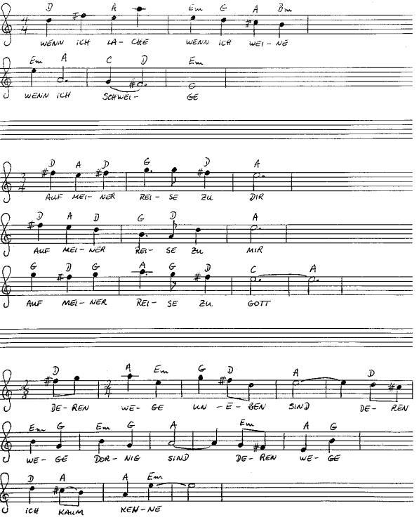 Noten und Akkorde für  Leben 